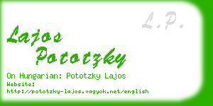 lajos pototzky business card